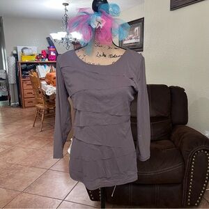 Alfani Gray Long Sleeve Blouse